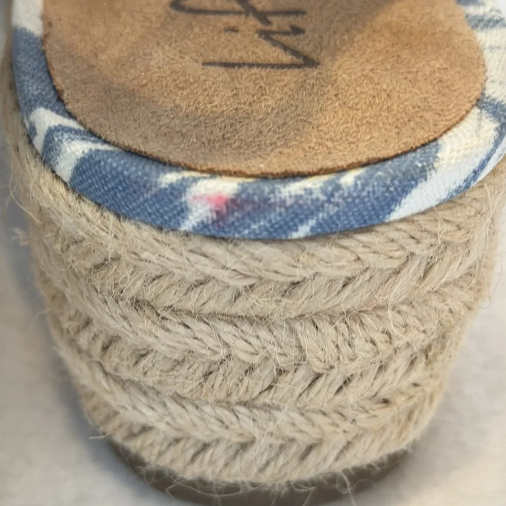 LIFE STRIDE KATRINA 2 Espadrille Strappy SlipOn PlatformWedge Size 9.5 Blue NWOT - Picture 3 of 10